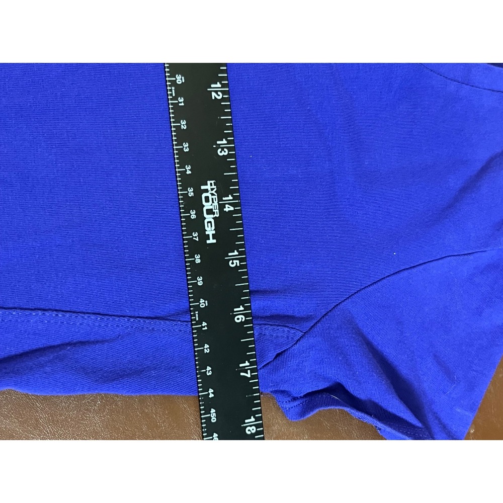 Calvin Klein Performance Womens Cobalt Blue Quick Dry V-Neck T-Shirt Size M - Picture 9 of 9